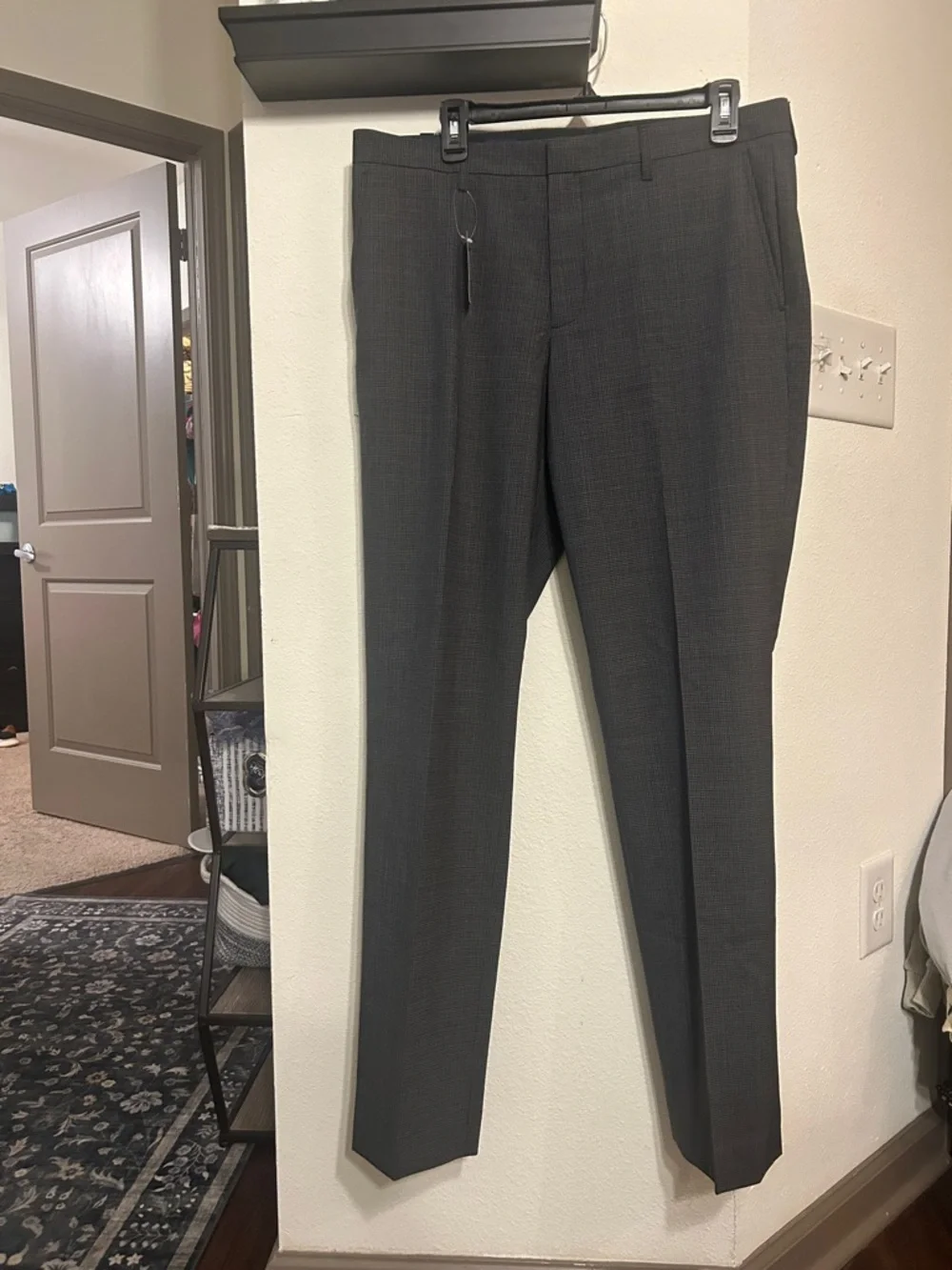 J. Crew Gray Men's Dress Pants All Season Thompson Tapered Wool Blend 34x34